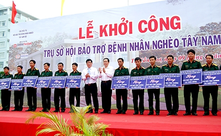 Khởi công trụ sở Hội Bảo trợ
bệnh nhân nghèo Tây Nam Bộ