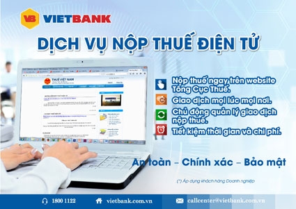 NỘP THUẾ ĐIỆN TỬ TẠI VIETBANK