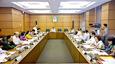 ĐẠI BIỂU Quốc hội thảo luận về các dự thảo văn kiện 
trình Đại hội lần thứ XII của Đảng