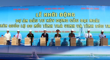 KHỞI ĐỘNG DỰ ÁN ĐẦU TƯ XÂY DỰNG CẦU ĐẠI NGÃI
NỐI HAI TỈNH SÓC TRĂNG VÀ TRÀ VINH