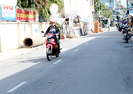 Tuyến đường Trưng Nữ Vương đã được nâng cấp thông thoáng