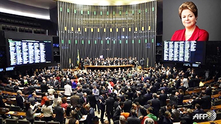 Hạ viện Brazil quyết định luận tội 
Tổng thống Dilma Rousseff