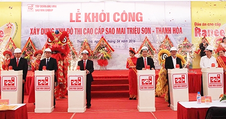 Khởi công xây dựng Khu đô thị cao cấp Sao Mai
huyện Triệu Sơn, tỉnh Thanh Hóa