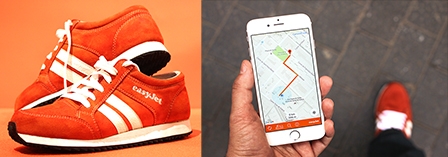 "Giày thông minh" Sneakair chỉ đường cho du khách