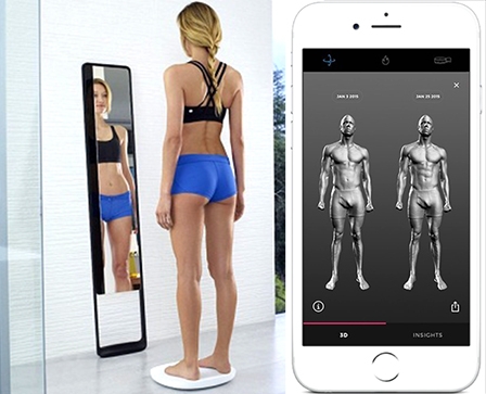 Gương "ma thuật" giúp đánh giá số đo hình thể