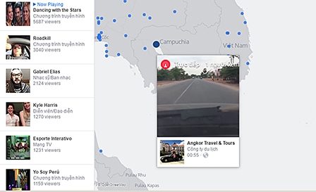 Facebook cho phép xem thế giới theo thời gian thực