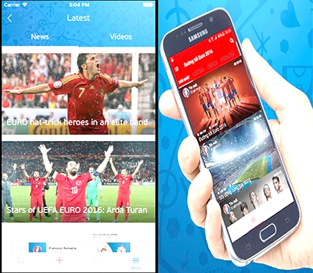 Bắt trọn “nhịp đập” của EURO 2016 trên điện thoại thông minh