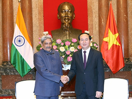 CHỦ TỊCH NƯỚC TRẦN ĐẠI QUANG TIẾP BỘ TRƯỞNG QUỐC PHÒNG PHÁP VÀ ẤN ĐỘ