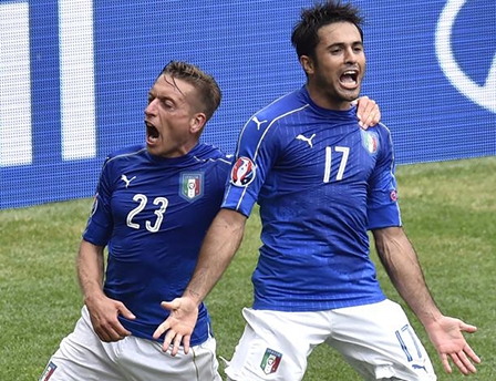 Ý  Thụy Điển: 1 - 0<br>
Eder tỏa sáng!