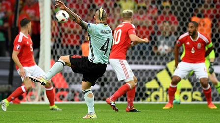 Xứ Wales Bỉ: 3 - 1 <br>
Xứ Wales lội ngược dòng