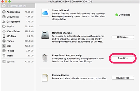 Khỏi phải lo không gian lưu trữ trên máy tính Mac Sierra