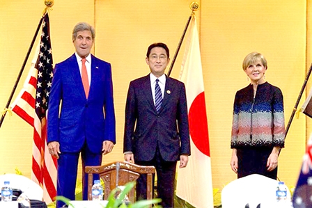 Mỹ, Nhật, Úc gây sức ép với Trung Quốc về vấn đề Biển Đông