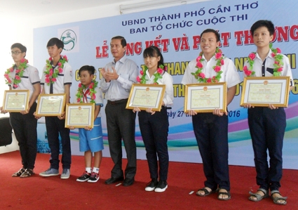 Trao 35 giải các đề tài, mô hình xuất sắc Cuộc thi 
Sáng tạo thanh thiếu niên, nhi đồng TP Cần Thơ