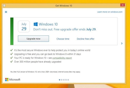 Microsoft gỡ bỏ ứng dụng "Get Windows 10"