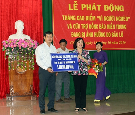 Phát động Tháng cao điểm “Vì người nghèo” năm 2016