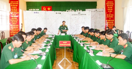 Huyện Vĩnh Thạnh diễn tập khu vực phòng thủ năm 2016