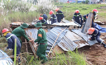 Diễn tập khu vực phòng thủ
sát với tình hình thực tế, đảm bảo an toàn