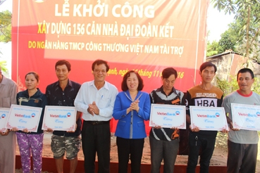 Khởi công xây dựng 156 căn nhà Đại đoàn kết cho hộ nghèo