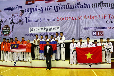 Giải vô địch trẻ Taekwon-do Đông Nam Á lần I-2016: Các võ sĩ Cần Thơ đoạt 6 huy chương ngày khai mạc