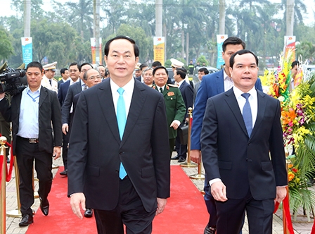 Chủ tịch nước Trần Đại Quang dự kỷ niệm 20 năm tái lập tỉnh Hà Nam