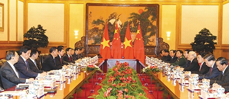 Tổng Bí thư, Chủ tịch nước Tập Cận Bình
chủ trì lễ đón Tổng Bí thư Nguyễn Phú Trọng