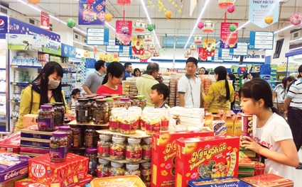 Cận Tết sức mua tại các 
siêu thị tăng mạnh