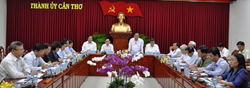 Đồng chí Trần Quốc Trung, Ủy viên Trung ương Đảng, Bí thư Thành ủy:
Đẩy nhanh việc triển khai các dự án quan trọng của thành phố