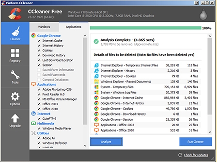 CCleaner Free - 6 tính năng 
hữu dụng bị “bỏ quên”