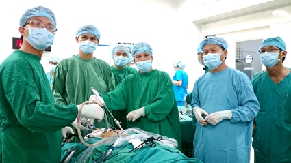 Lần đầu tiên, Bệnh viện Đa khoa thành phố nội soi cắt u gan