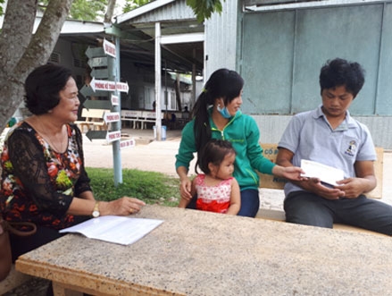 Trao tiền từ thiện