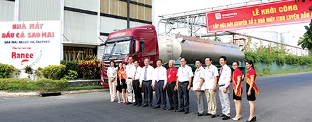 Tập đoàn Sao Mai khởi công lắp đặt dây chuyền số 2 Nhà máy tinh luyện dầu cá Ranee