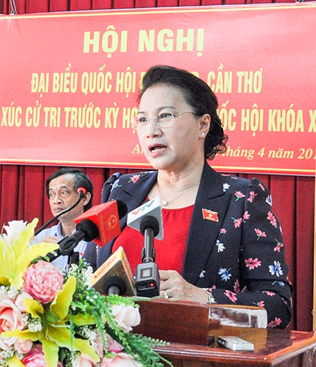 <span style="background-color:wheat;">Chủ tịch Quốc hội Nguyễn Thị Kim Ngân:</span> Không có vùng cấm trong xử lý hành vi tham nhũng, lãng phí
