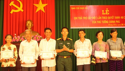 Triển khai kế hoạch giám sát thực hiện chế độ
chính sách ưu đãi với cựu chiến binh