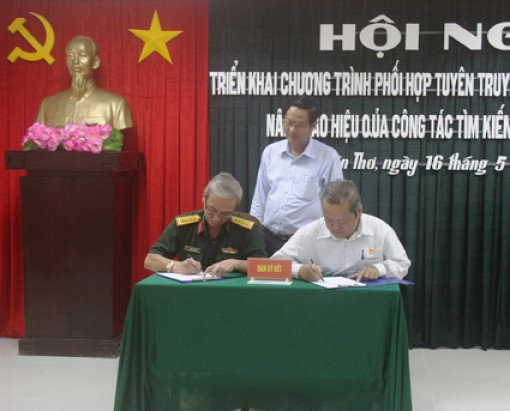 Ký kết phối hợp nâng cao hiệu quả công tác tìm kiếm, quy tập hài cốt liệt sĩ