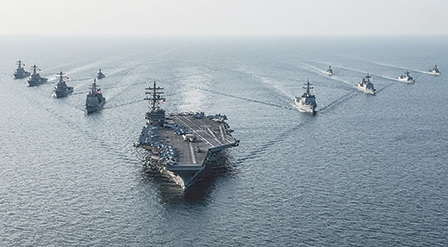 Tàu sân bay thứ hai của Mỹ 
áp sát Triều Tiên