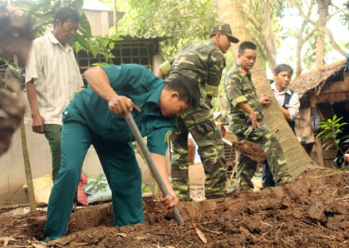 Tìm được 2 hài cốt liệt sĩ tại xã Giai Xuân