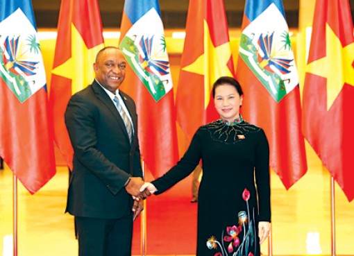 Chủ tịch Quốc hội Nguyễn Thị Kim Ngân hội đàm với Chủ tịch Thượng viện Cộng hòa Haiti