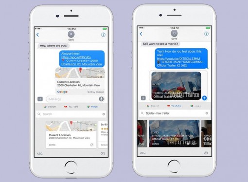 Ứng dụng bàn phím Gboard trên iPhone và iPad hỗ trợ bản đồ, Youtube và vẽ tay