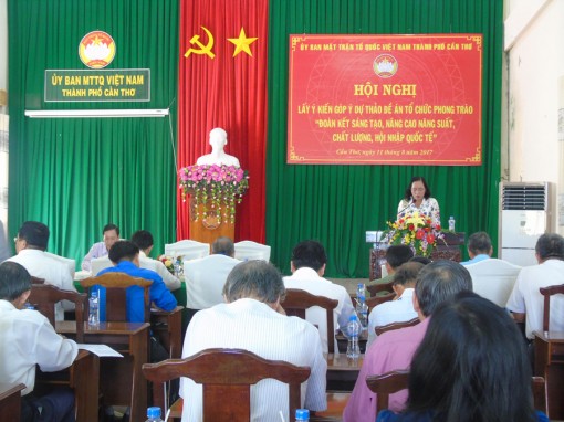 Góp ý dự thảo đề án tổ chức phong trào “Đoàn kết sáng tạo, nâng cao năng suất, chất lượng, hiệu quả, hội nhập quốc tế”