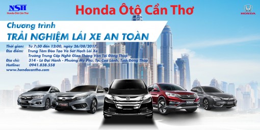 Honda Ôtô Cần Thơ tổ chức “Chương trình Trải nghiệm lái xe an toàn” cho khách hàng khu vực Đồng Tháp