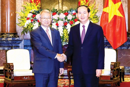 Chủ tịch nước Trần Đại Quang tiếp Chánh án Tòa án tối cao Hàn Quốc