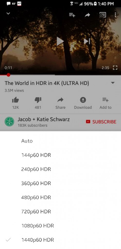 YouTube bắt đầu hỗ trợ video HDR trên ứng dụng Android