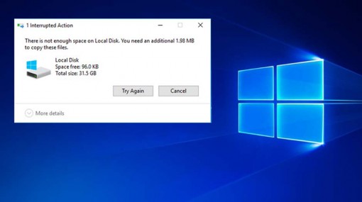 Windows cần bao nhiêu dung lượng đĩa trống để hoạt động tốt?