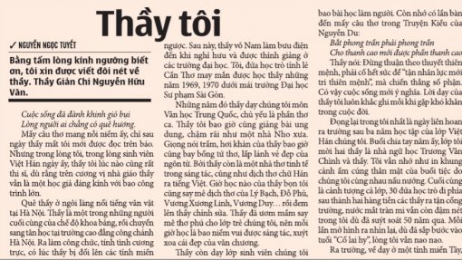 Thầy tôi