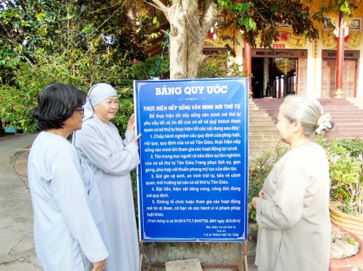 Chức sắc, tín đồ các tôn giáo tích cực góp phần xây dựng nếp sống văn hóa, văn minh