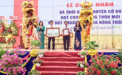 Công nhận xã văn hóa nông thôn mới Thới Đông