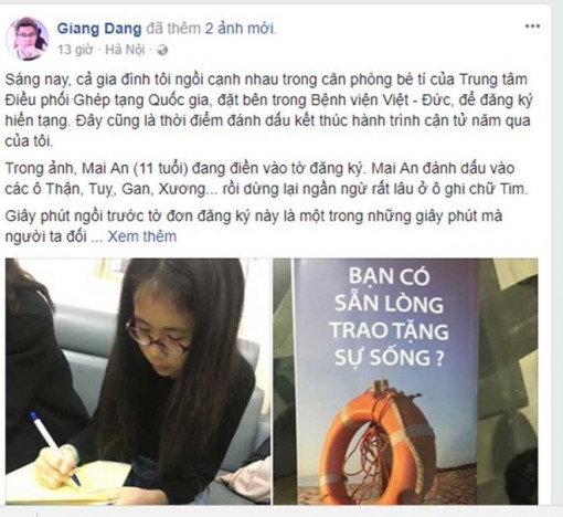 Câu chuyện về cô bé vị thành niên đầu tiên Việt Nam đăng ký hiến tạng