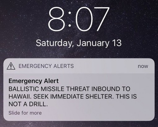 Mỹ: Báo động nhầm về vụ

tấn công tên lửa vào Hawaii