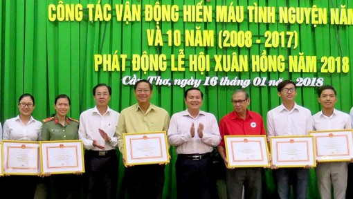 10 năm, tiếp nhận trên 258.200 đơn vị máu