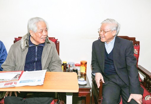 Tổng Bí thư, Chủ tịch nước chúc thọ nguyên Tổng Bí thư Đỗ Mười